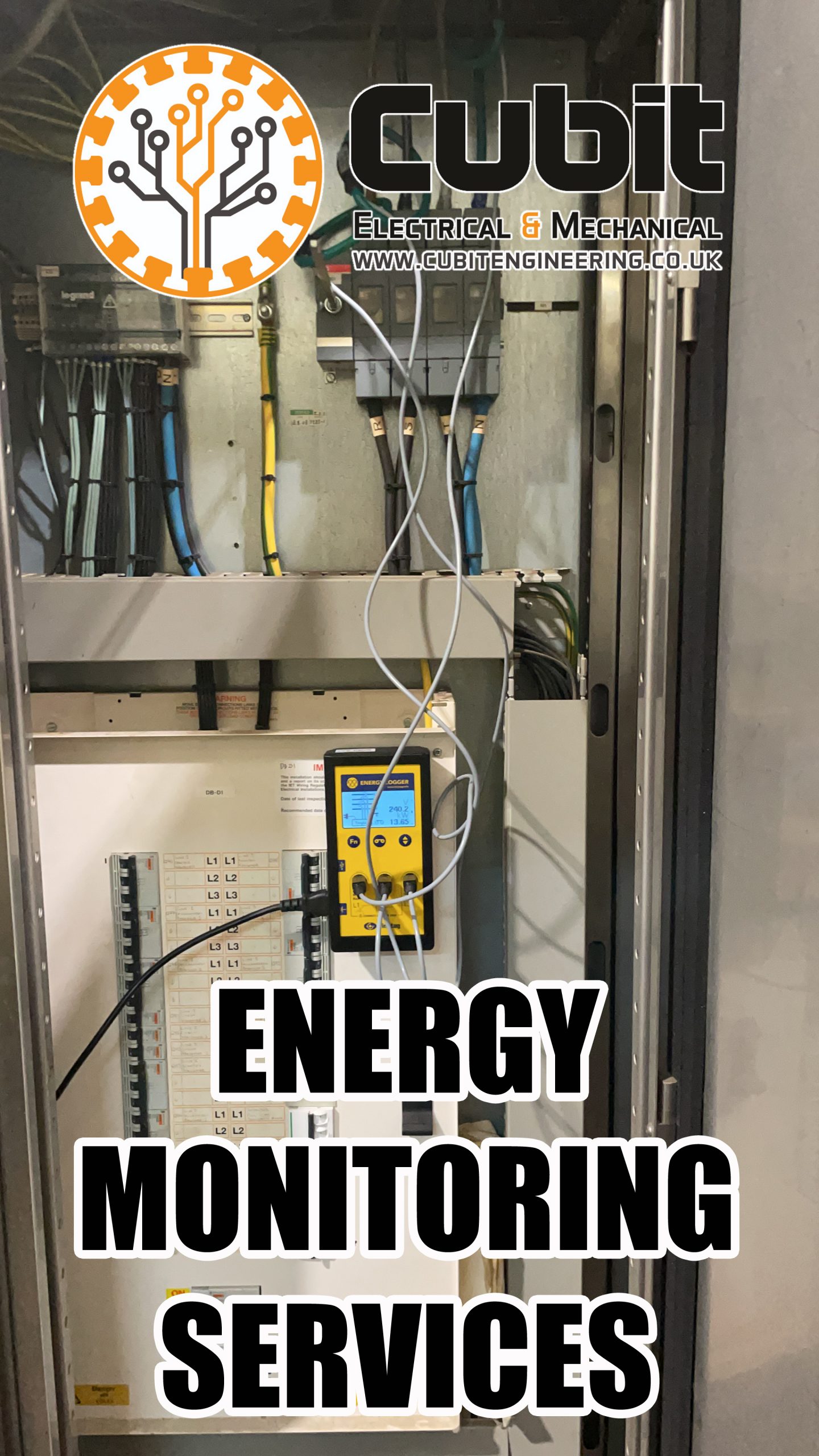 Energy Monitoring electricity consumption electric cost saving improve efficiency by Cubit Electrical and Mechanical Engineering Spalding Lincolnshire 